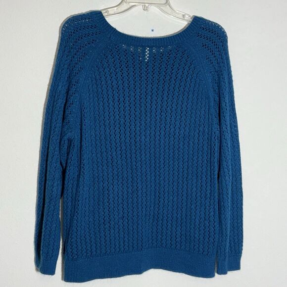 Faded Glory Sweater Womens 1X (16w) Dark Teal Long Sleeved Lightweight - Picture 2 of 8